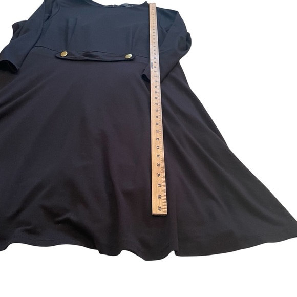 ELOQUII BLACK SHORT 3/4 SLEEVE WAIST DETAIL
KNEE LENGTH SHIFT DRESS PLUS SIZE 18 - Picture 8 of 10